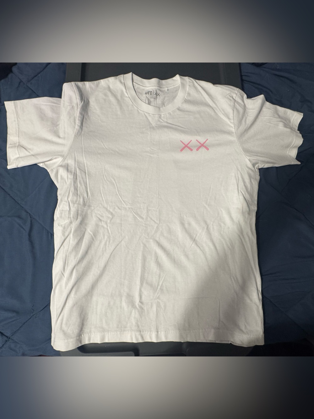 Uniqlo x KAWS White Short Sleeve T‑Shirt with Pink